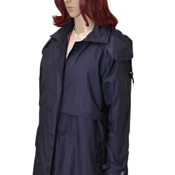 Gander Mountain Women's Dark Blue Down And Flannel Trench Coat Size Medium - Picture 7 of 11